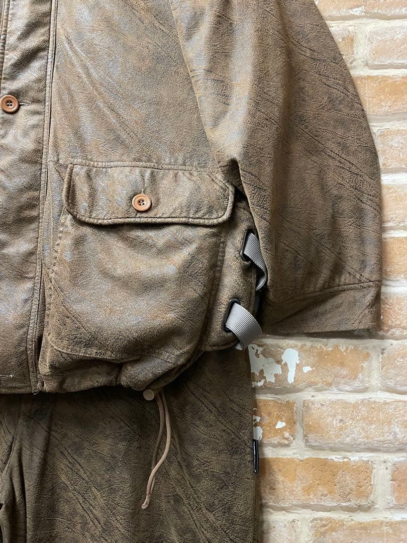 00s スウェードジャケット　セットアップ　スウェードパンツ　茶　y2k 古着