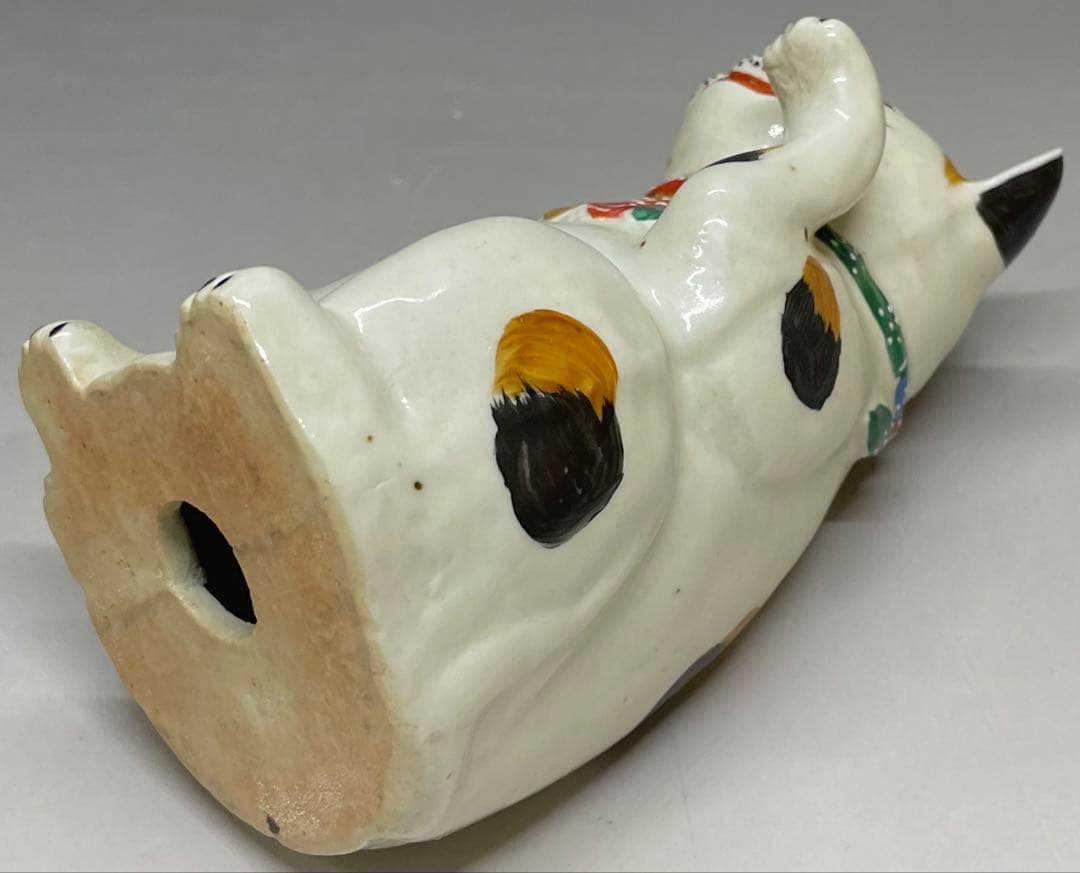 古伊万里 招き猫 商売繁盛 幸福 置物 y310