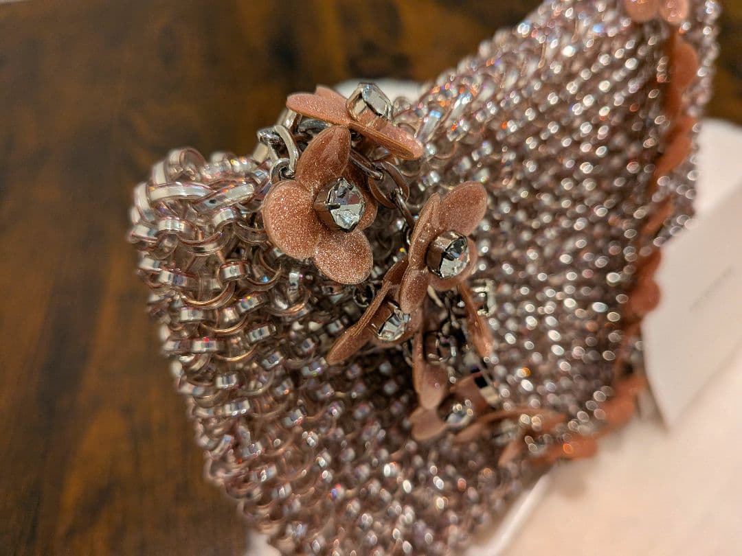 美品✨️アンテプリマ＊* フラワーハンドル ピンクベージュ バッグ