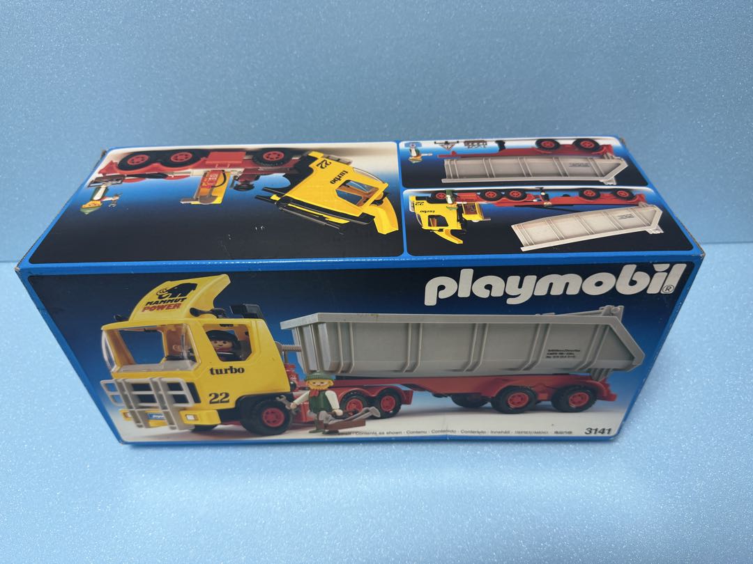 プレイモービル3141ダンプカー トレーラー 運搬車 工事車両playmobil