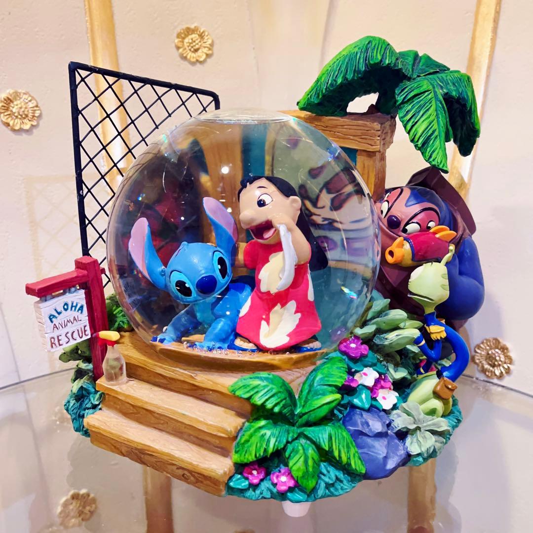 激レア 海外ディズニー リロ＆スティッチ スノードーム