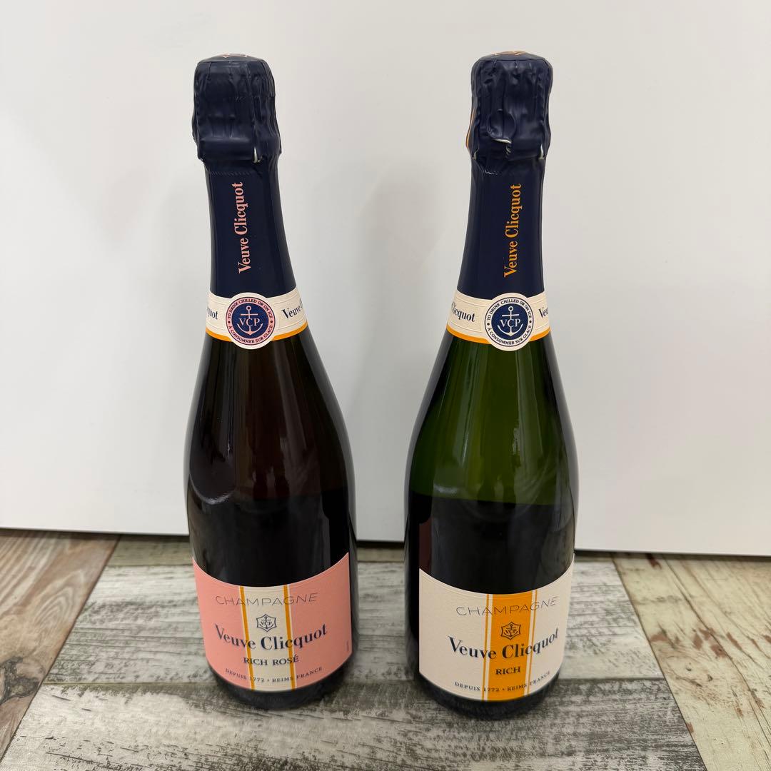 未開栓!Veuve Clicquot ヴーヴクリコ リッチロゼ・リッチ2本セット 未開栓!Veuve Clicquot ヴーヴクリコ リッチロゼ・リッチ2本セット