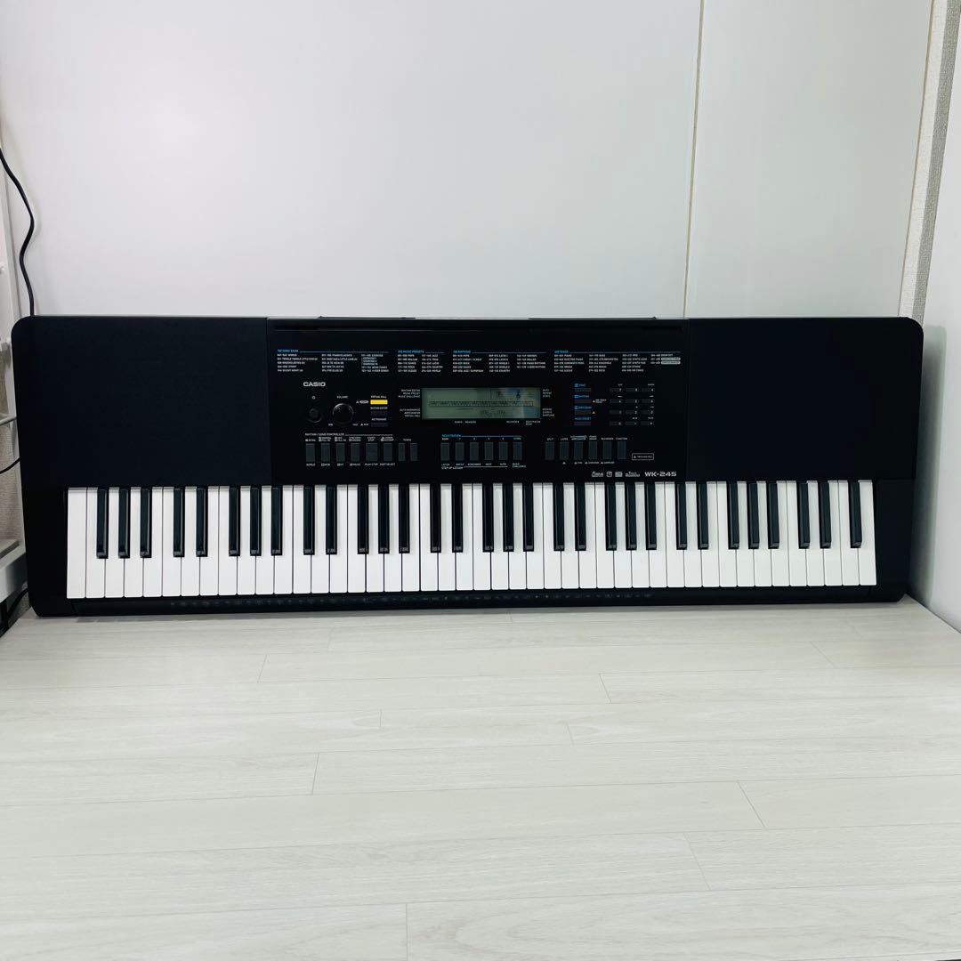 CASIO カシオ 電子キーボード WK-245 76鍵盤 アダプタ付 本体のみ