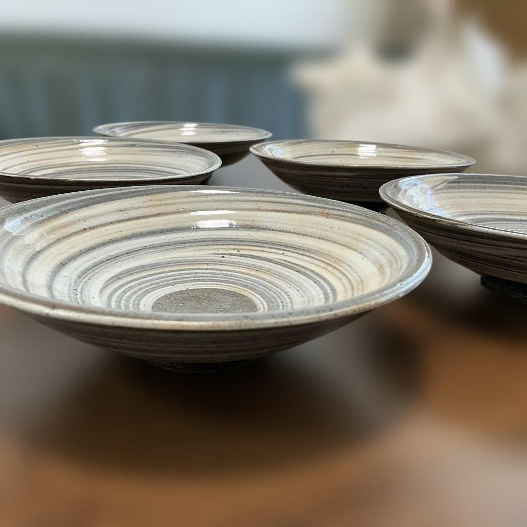 中里隆 隆太窯 唐津刷毛目皿揃 5客