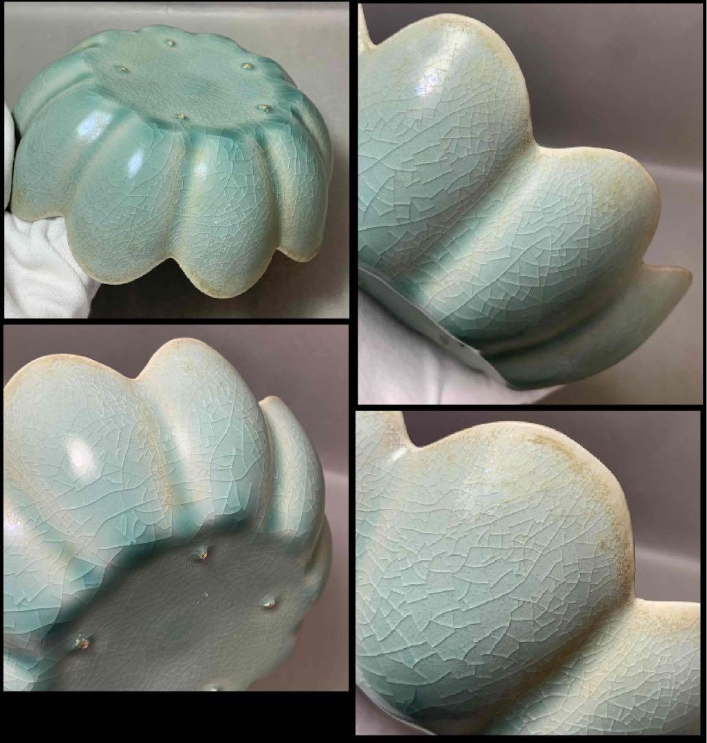 中国 見込み花図　花形洗筆（鉢）　u6230931