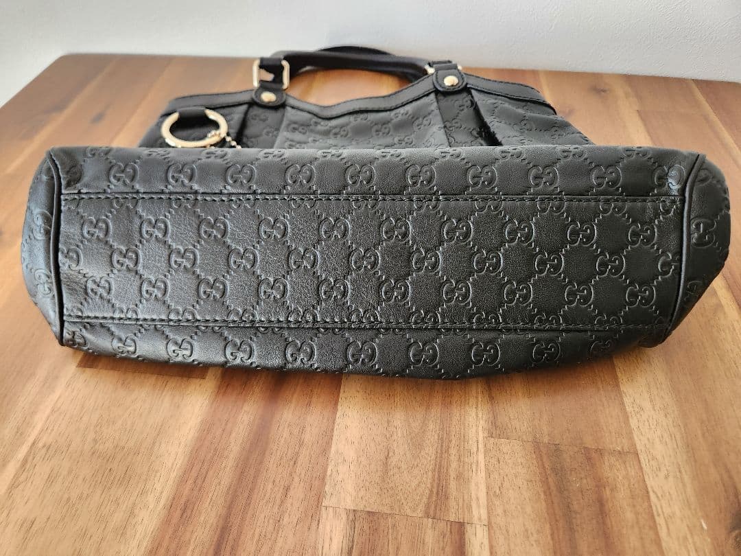【未使用品】GUCCI グッチ シマ ハンドバッグ レザー CG柄 ブラック