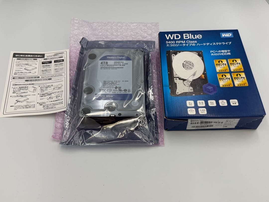 新品未使用 WD 4.0TB 5台 HDD CMR WD40EZRZ-RT2