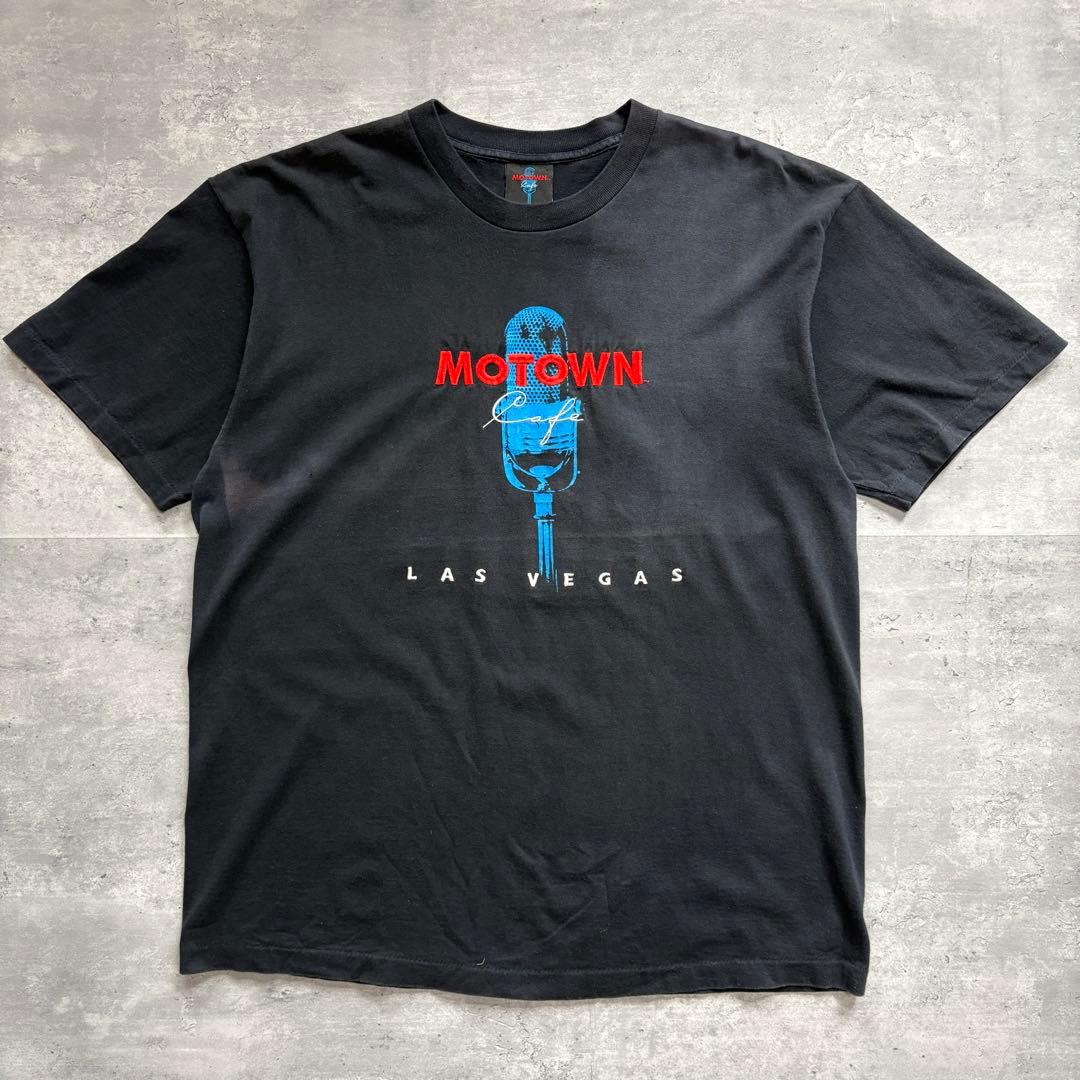 90s XL USA製 MOTOWN CAFE スーベニア 刺繍