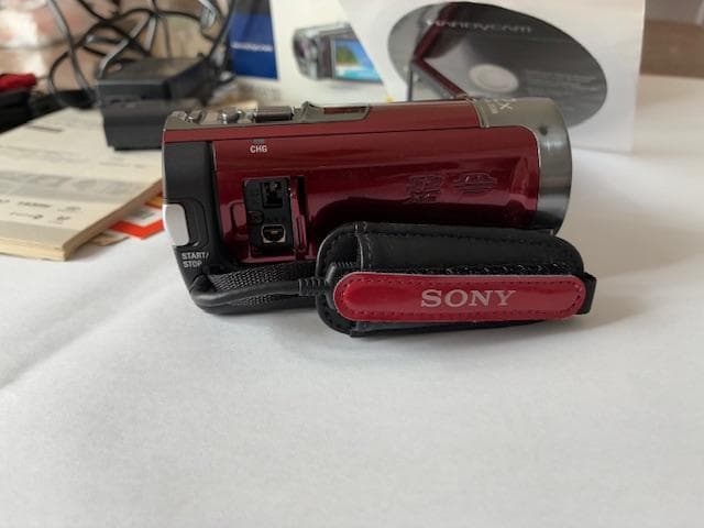 SONY Handycam　HDR−CX180 ビデオカメラ 赤　動作OK