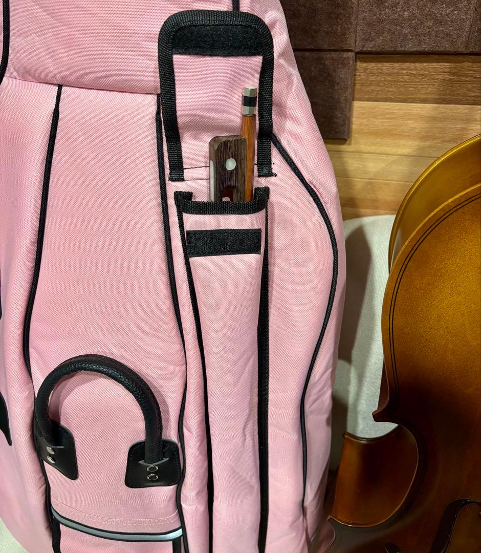 【San】1/2 チェロ ソフトケース・弓付き 初心者向け 分数