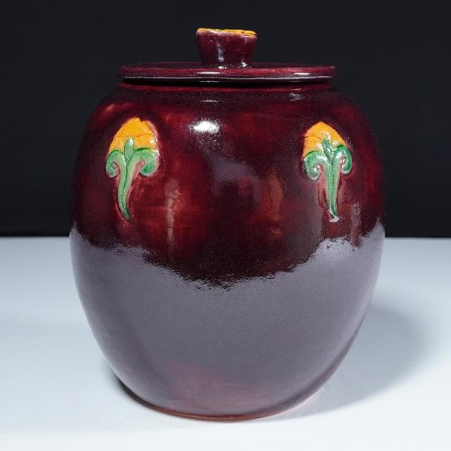 吉向蕃斉(七代松月) 三彩貼花文水指 共箱 茶道具 楽焼 大阪 - メルカリ