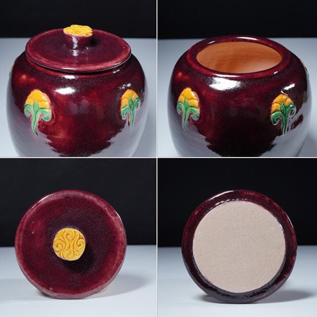 吉向蕃斉(七代松月) 三彩貼花文水指 共箱 茶道具 楽焼 大阪 - メルカリ