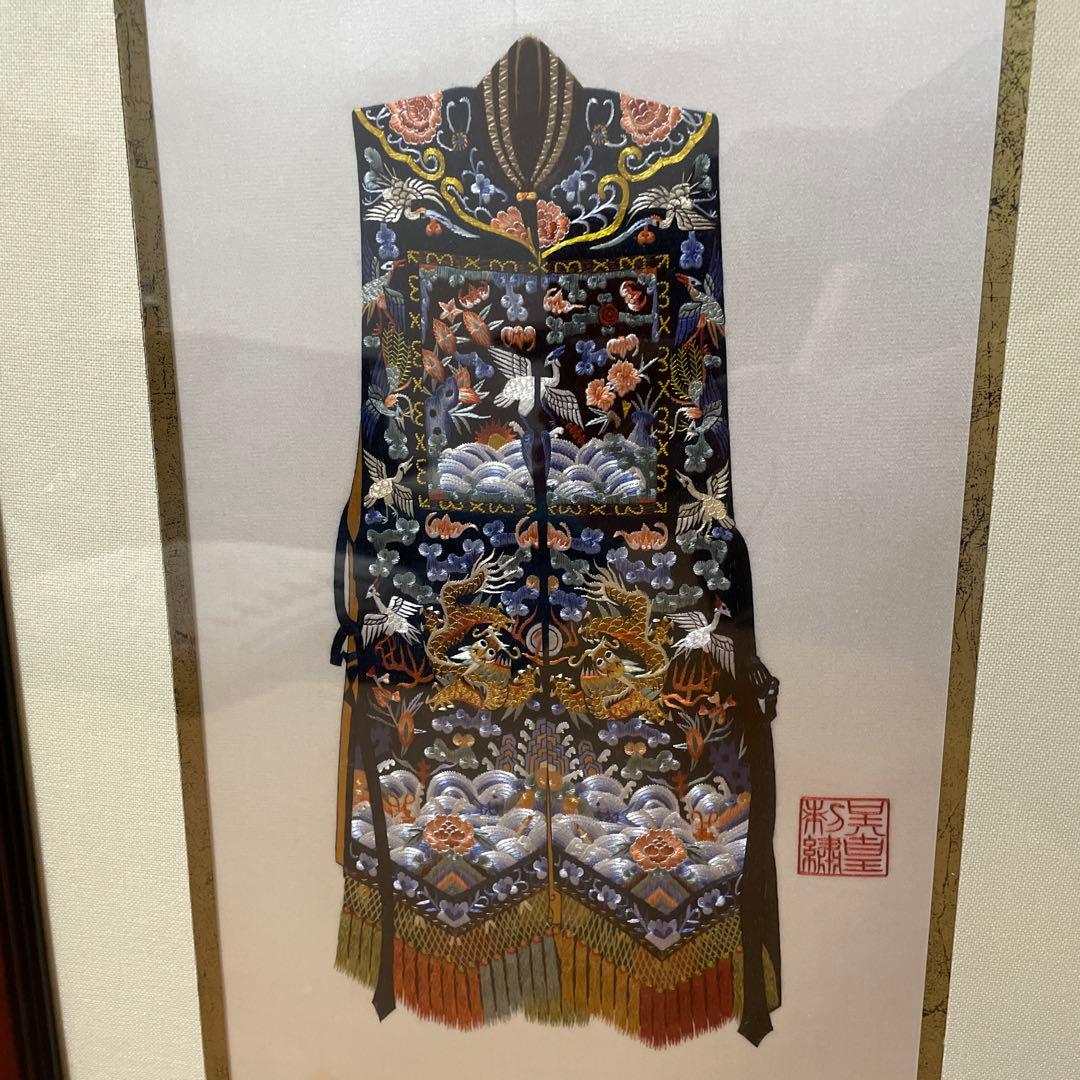 蘇州刺繍 刺繍絵 中国伝統服 額入り 中国美術 蘇州刺繍 壽畫圖 猫