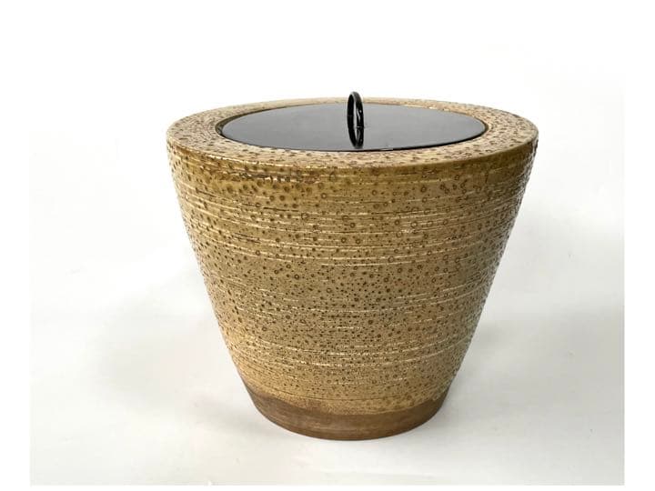 骨董 古美術 権兵衛焼 水指 御立山権兵衛作 出雲 楽山 島根 塗蓋