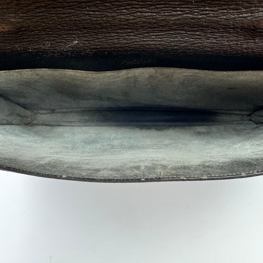 LOEWE ビジネスバッグ　ブラック　オールレザー　アナグラム　A4収納