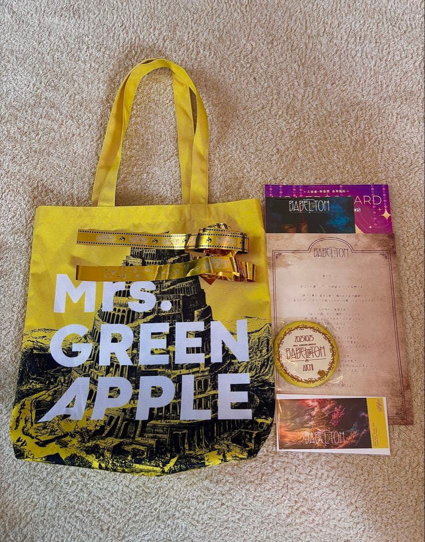 Mrs. GREEN APPLE トートバッグ りんごジャムシート特典 - メルカリ