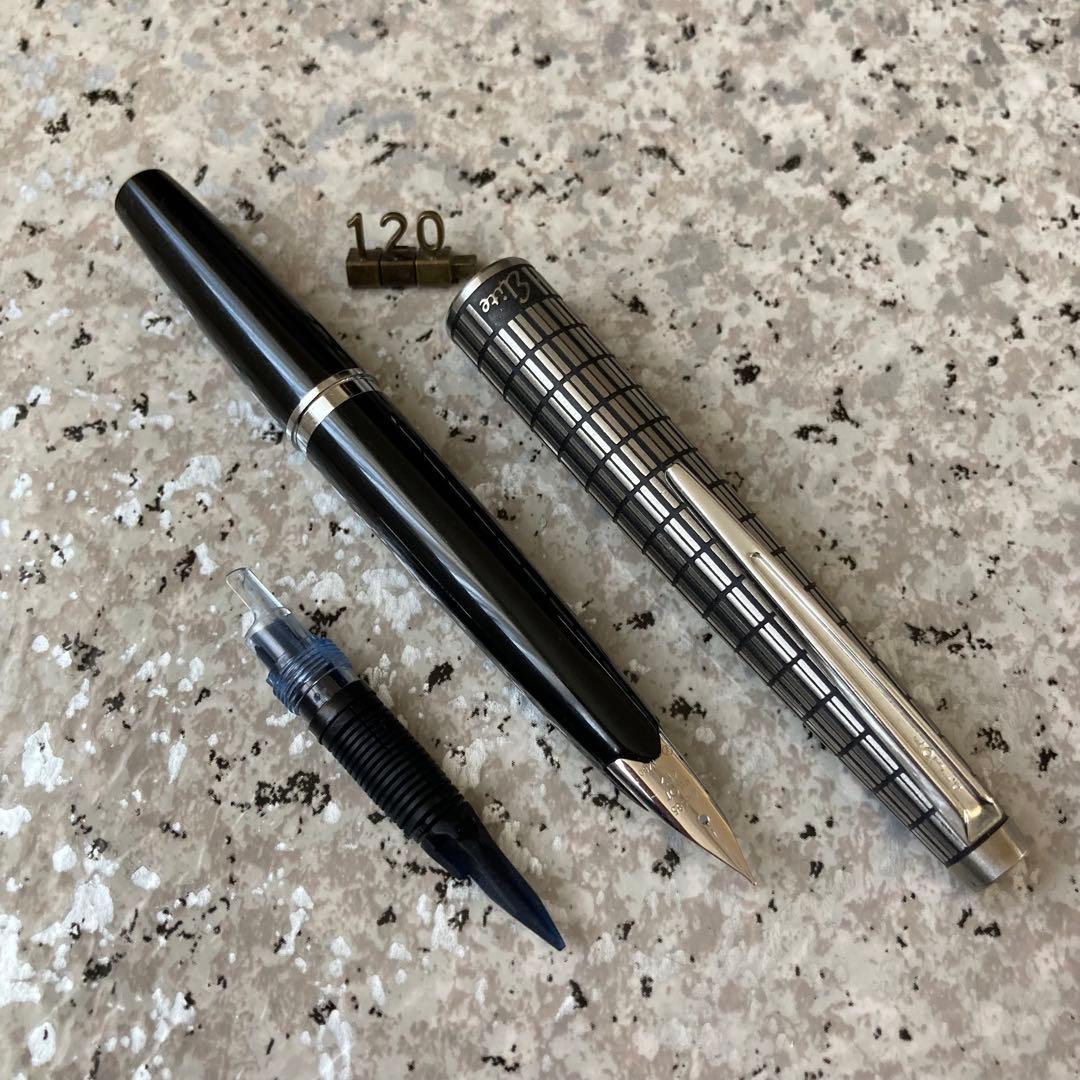 120 オーバーホール済み 万年筆 PILOT 半格子 Elite 14k