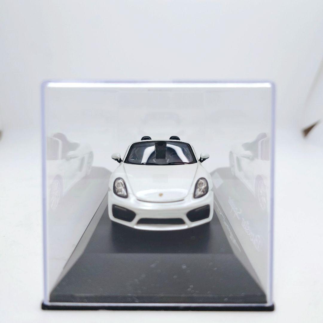 ポルシェ 981ボクスタースパイダー718ケイマン1/43ホワイト2000台限定