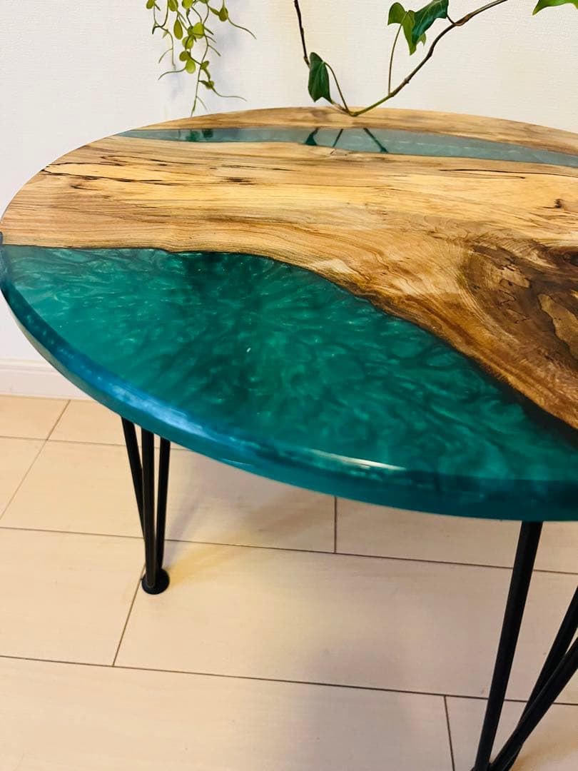 レジンテーブル サイドテーブル コーヒーテーブル ソファテーブル