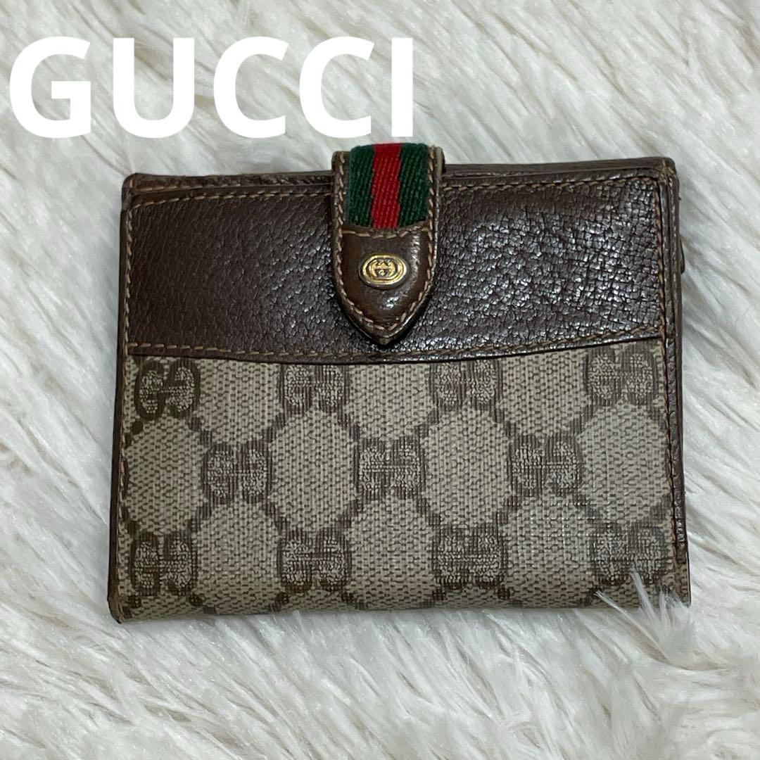 GUCCI オールドグッチ 二つ折り財布 GG シェリーライン - メルカリ