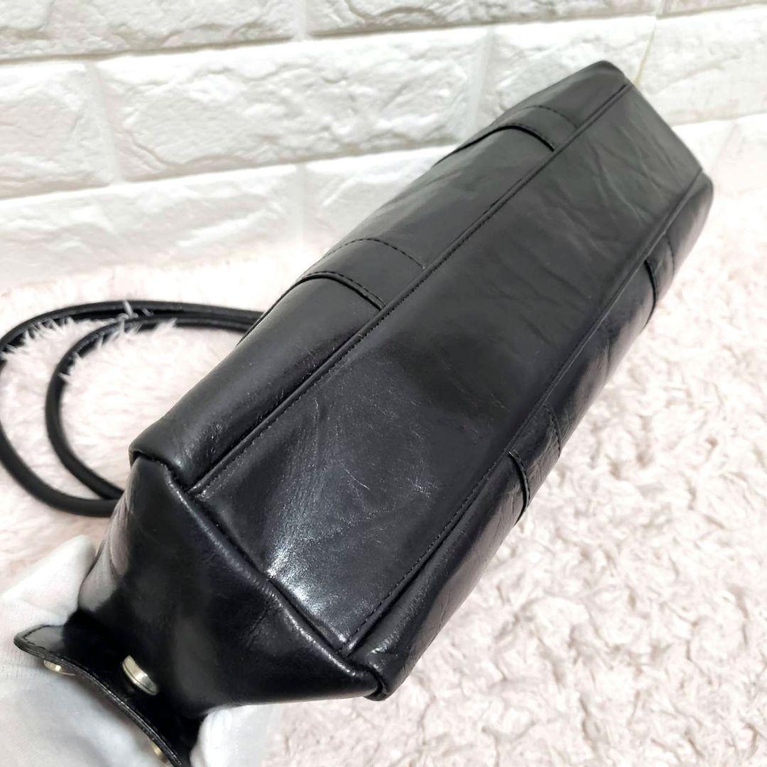 傅濱野 HAMANO ボストンハンドトートバッグ ブラック