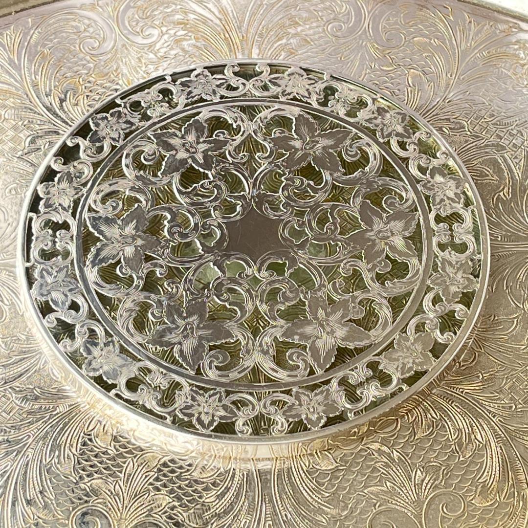 【WEBSTER】 【純銀 / ガラス】ティーセンター 15cm スターリング