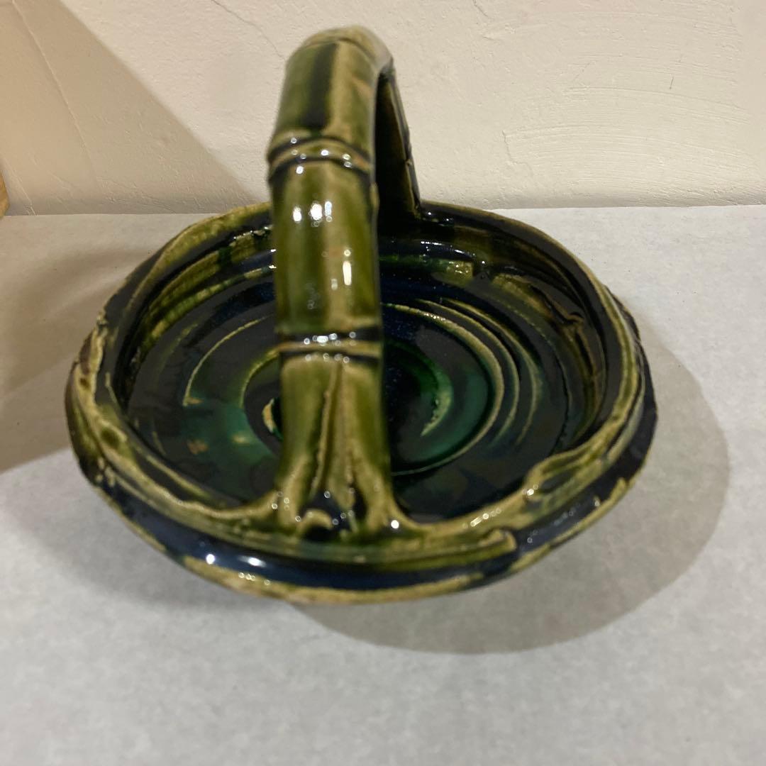 織部焼　手付き鉢　懐石道具　豊久作