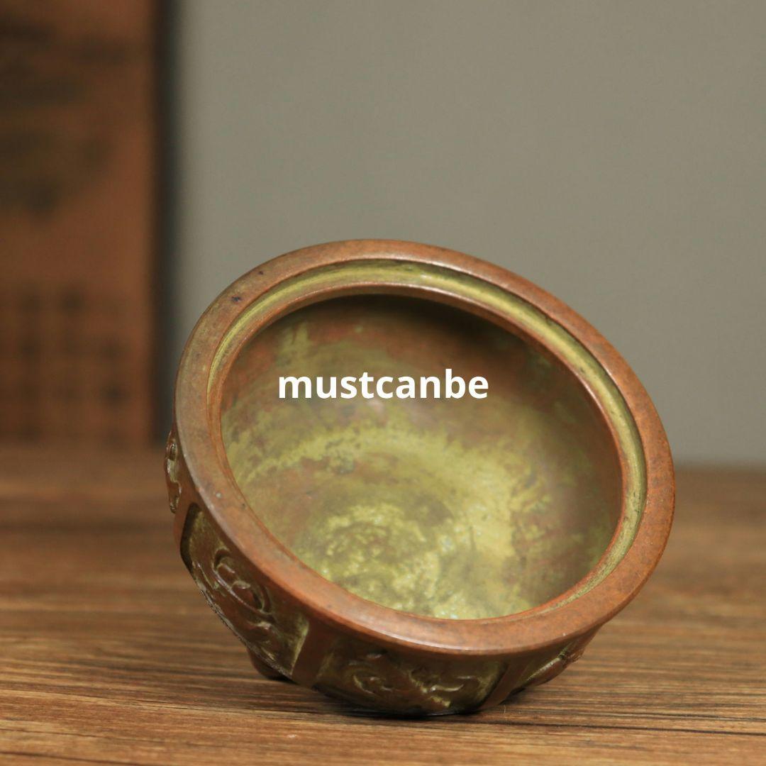 銅器 十二支竜 三足香炉 香道具 茶道具 工芸品 置物