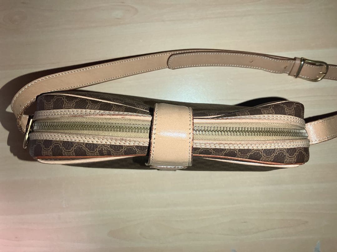 ヴィンテージ セリーヌ CELINEマカダム レザー ショルダーバッグ