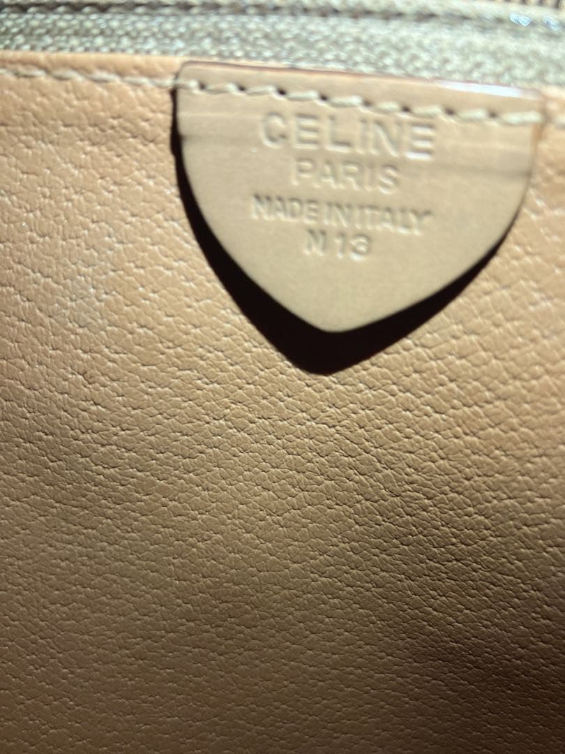 ヴィンテージ セリーヌ CELINEマカダム レザー ショルダーバッグ
