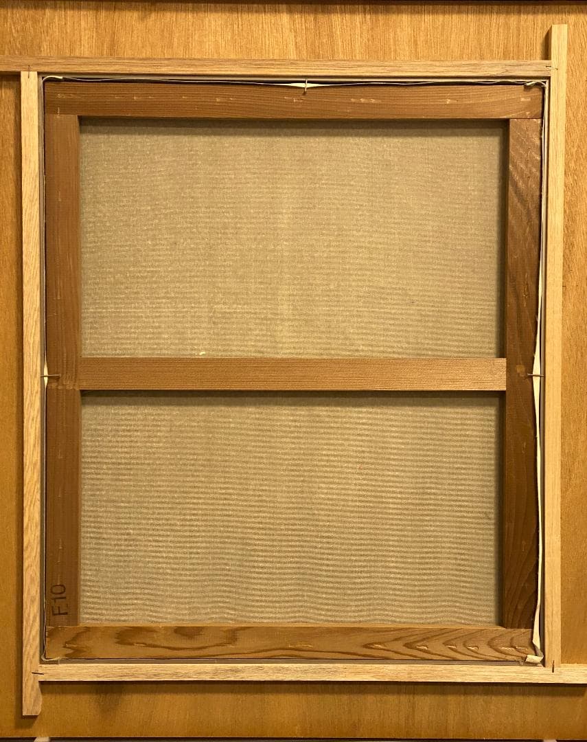 「真作」作者不明「バラ」静物画　油彩画　額装　サイン有り　F10号