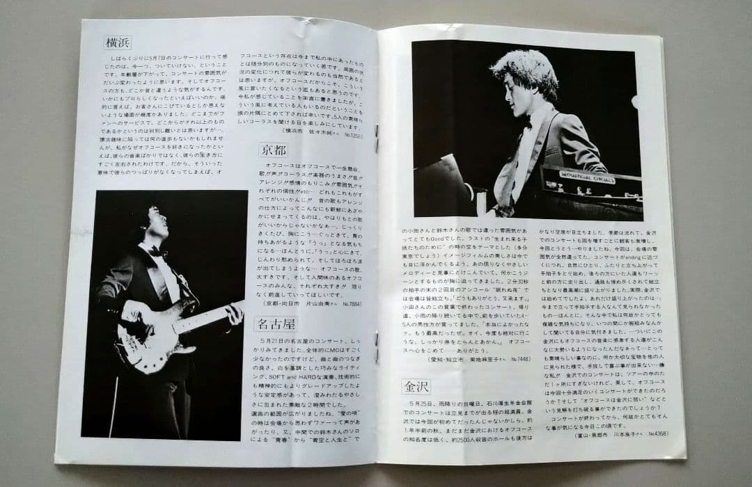 オフコース ファミリー号外 MUSIC BOOK 4冊セット 小田和正 鈴木康博