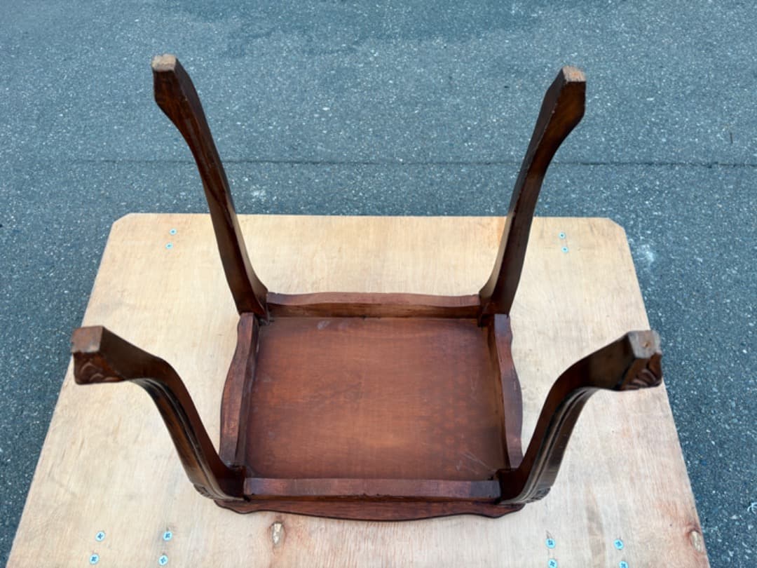 イタリア製 サイドテーブル 象嵌細工 猫脚 ネストテーブル