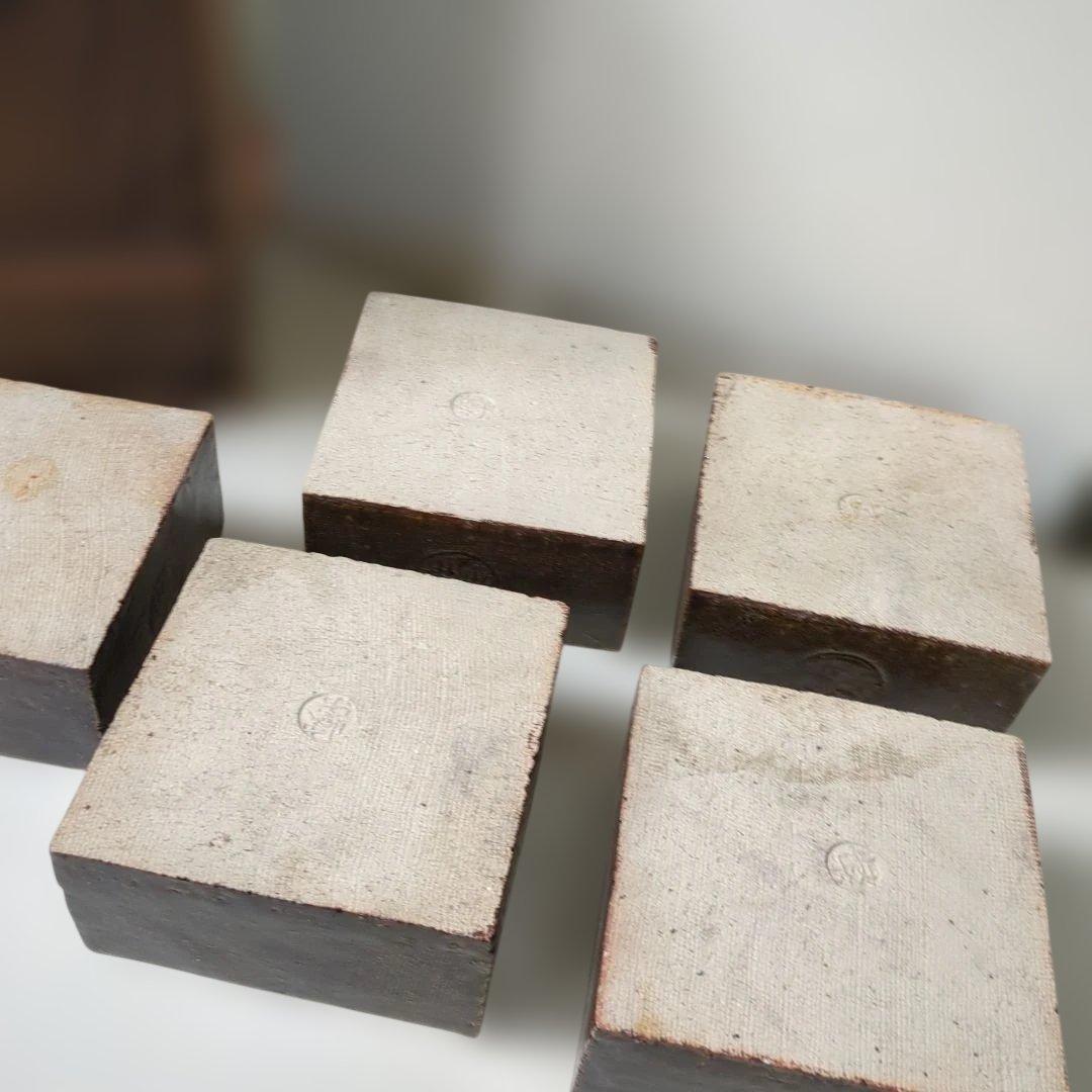 骨董 桝皿 角器 盛鉢 向付付 禄 器 在銘 陶器 5