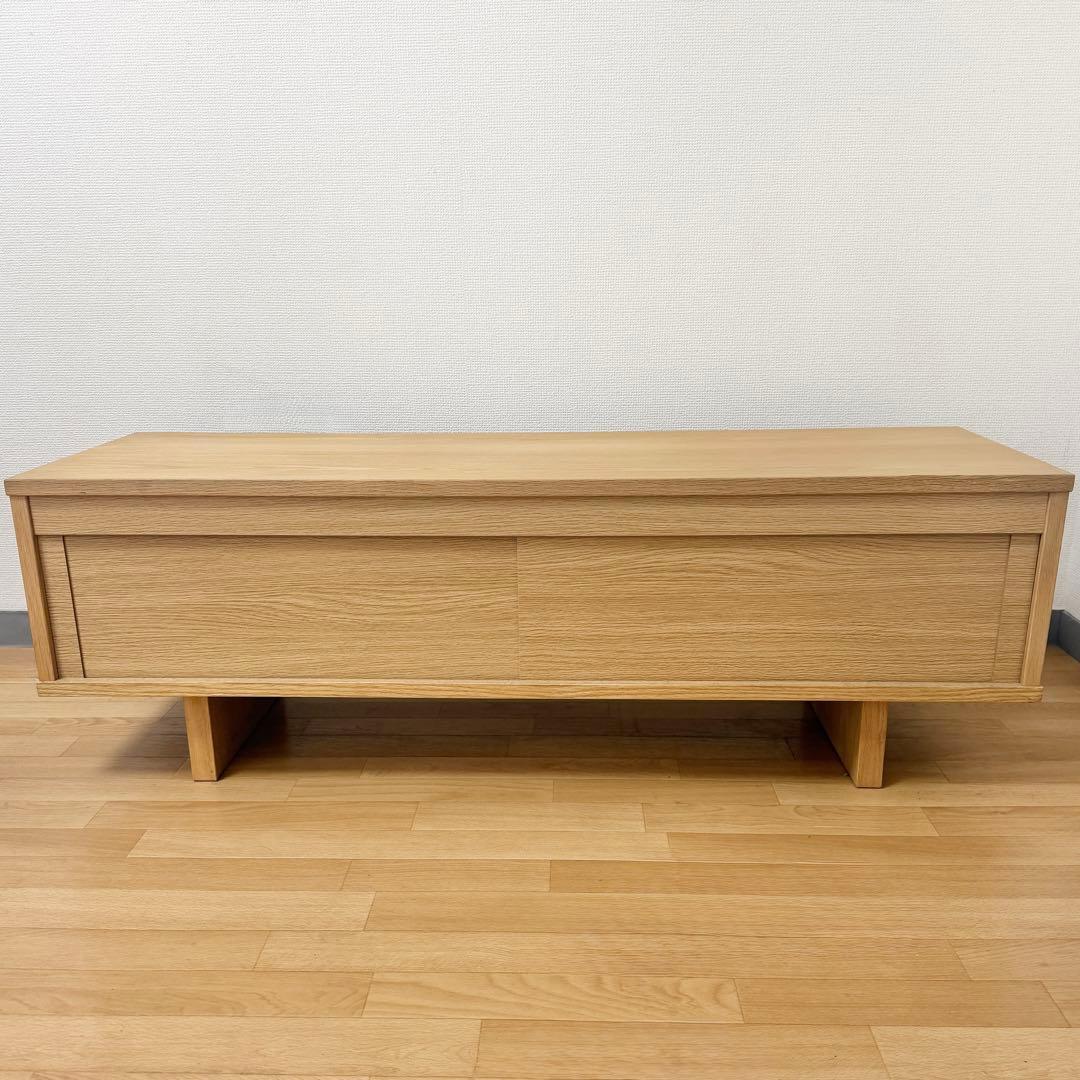 無印良品 オーク材 AVラック薄型 引戸 幅110 cm - メルカリ