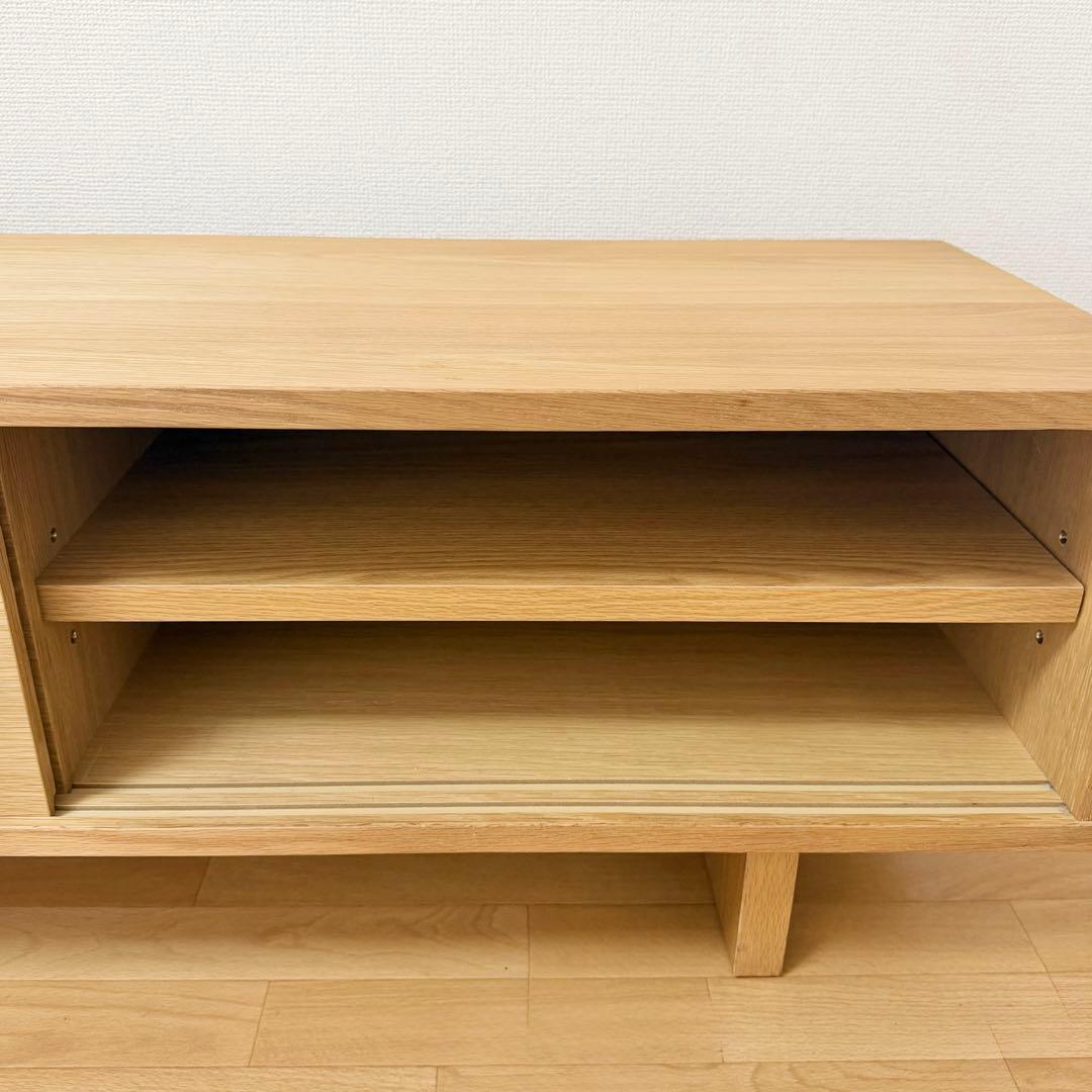 無印良品 オーク材 AVラック薄型 引戸 幅110 cm - メルカリ
