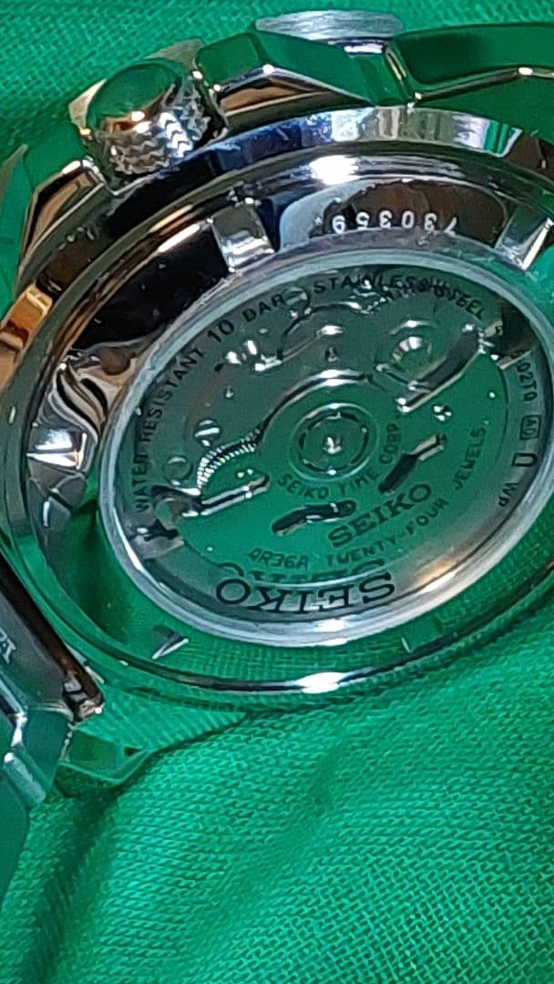 b*n様 SEIKO スポーツ5自動巻き 腕時計 オレンジ 100m防水