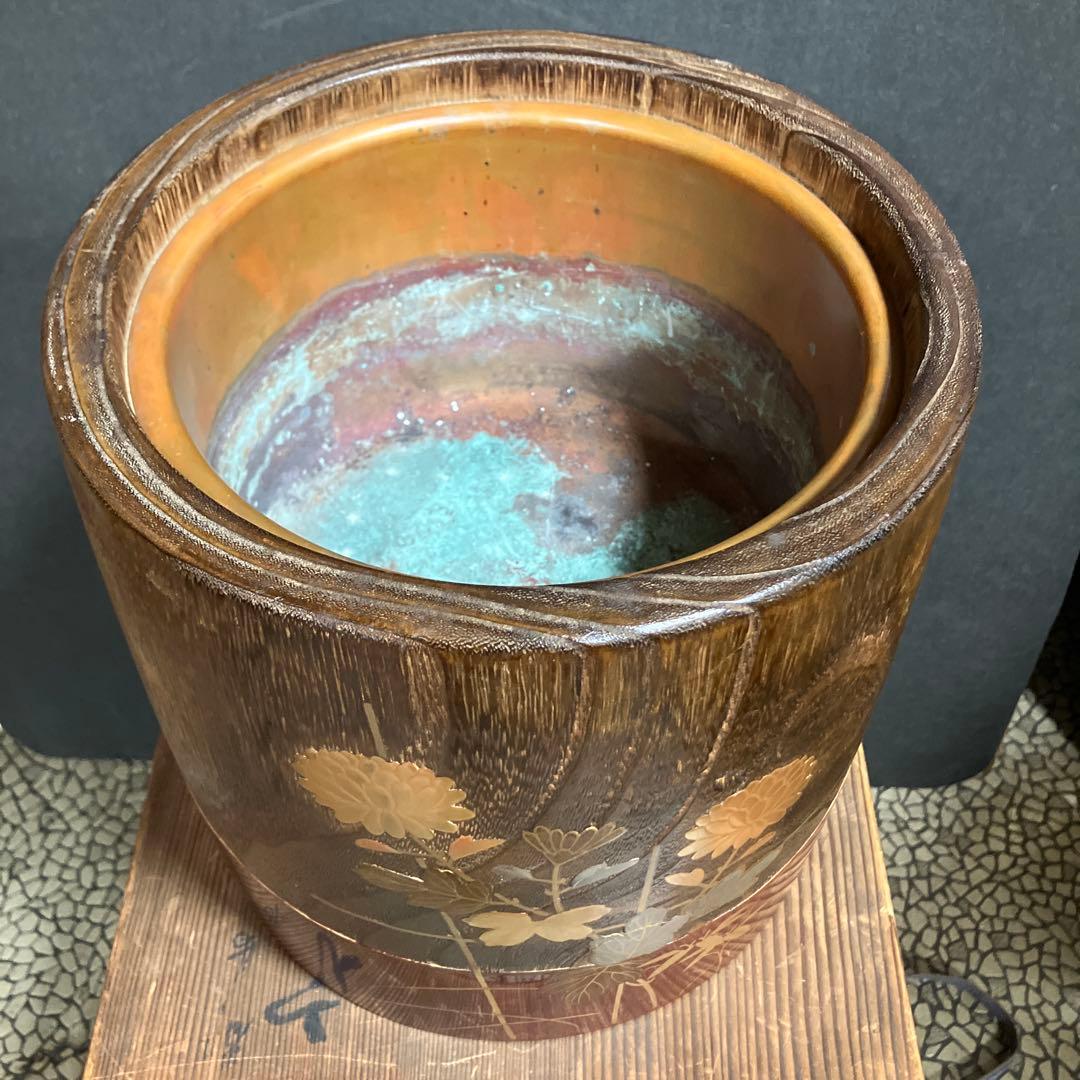 蒔絵・桐くりぬき手あぶり火鉢、 - メルカリ