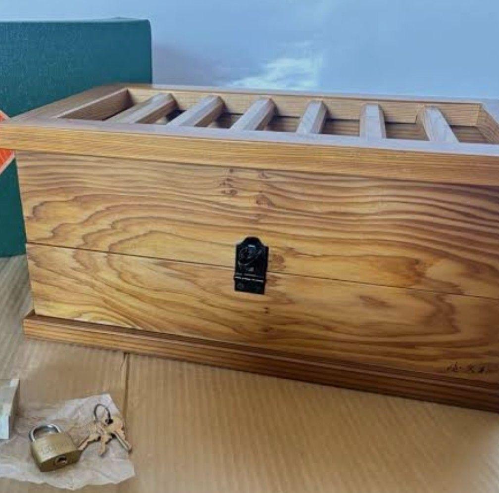 屋久杉賽銭箱木引き出し付き貯金箱通帳管理神棚金運アップ神棚
