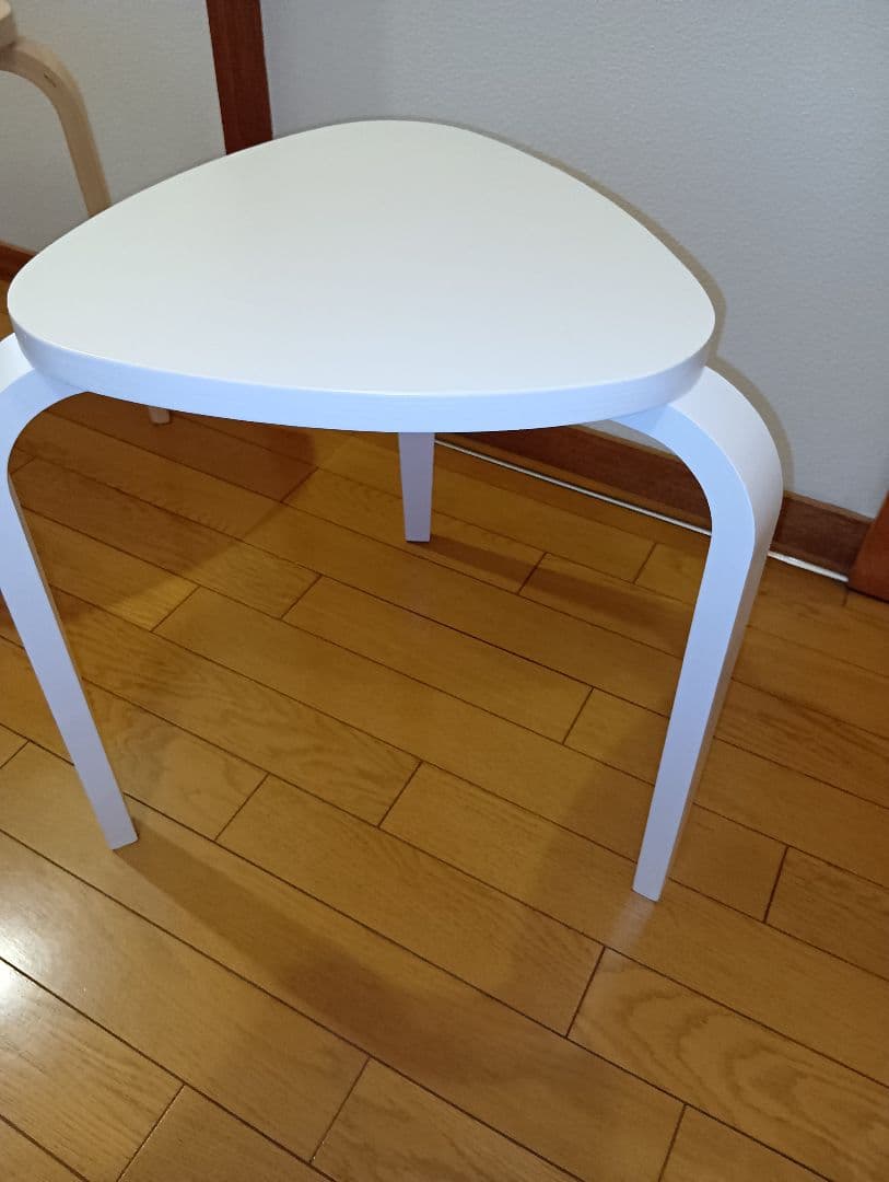 IKEA KYRRE シルレ スツール ナチュラル 1脚　ホワイト2脚　セット
