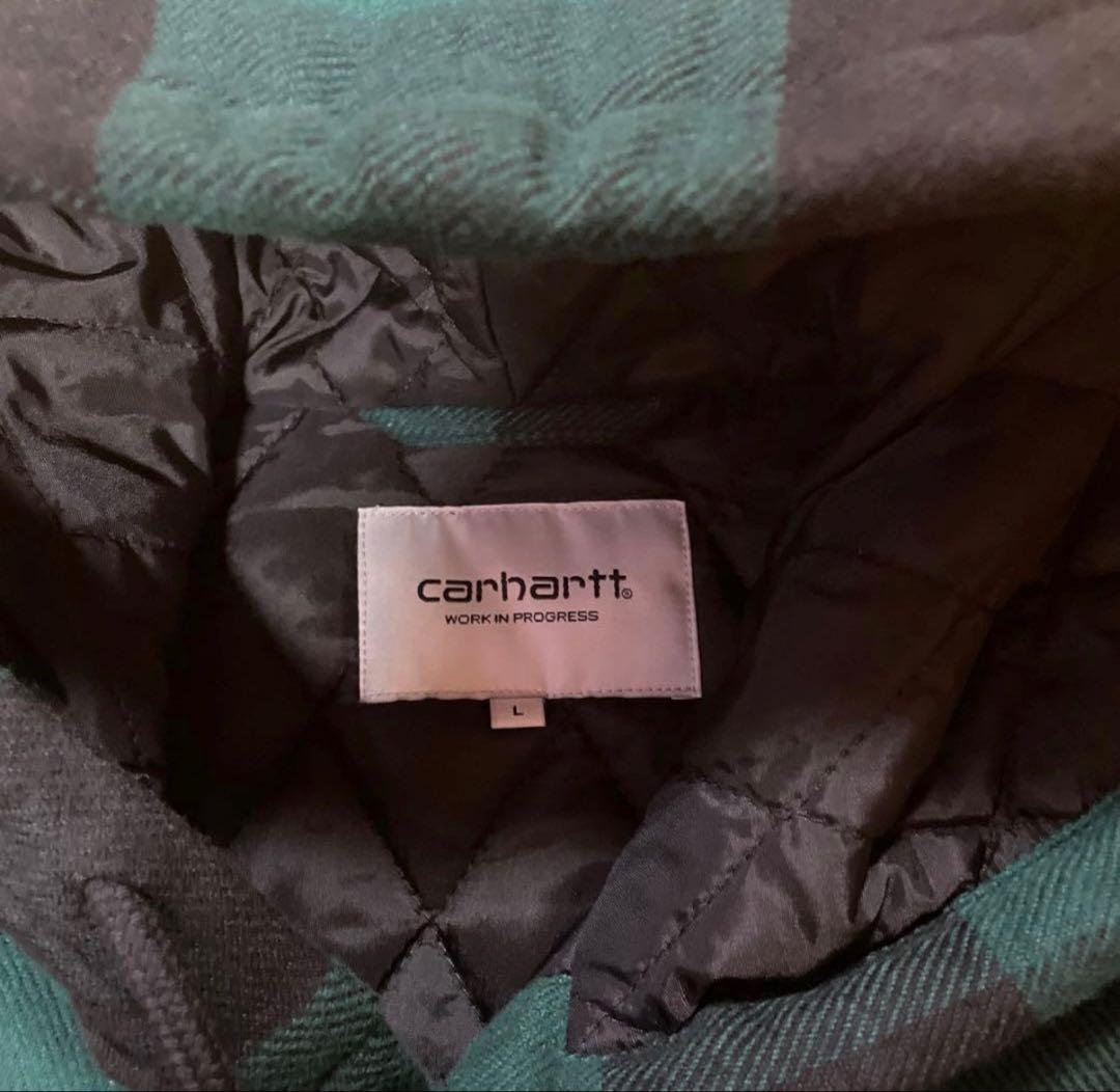 Carhartt フード付きジャケット 緑と黒チェック