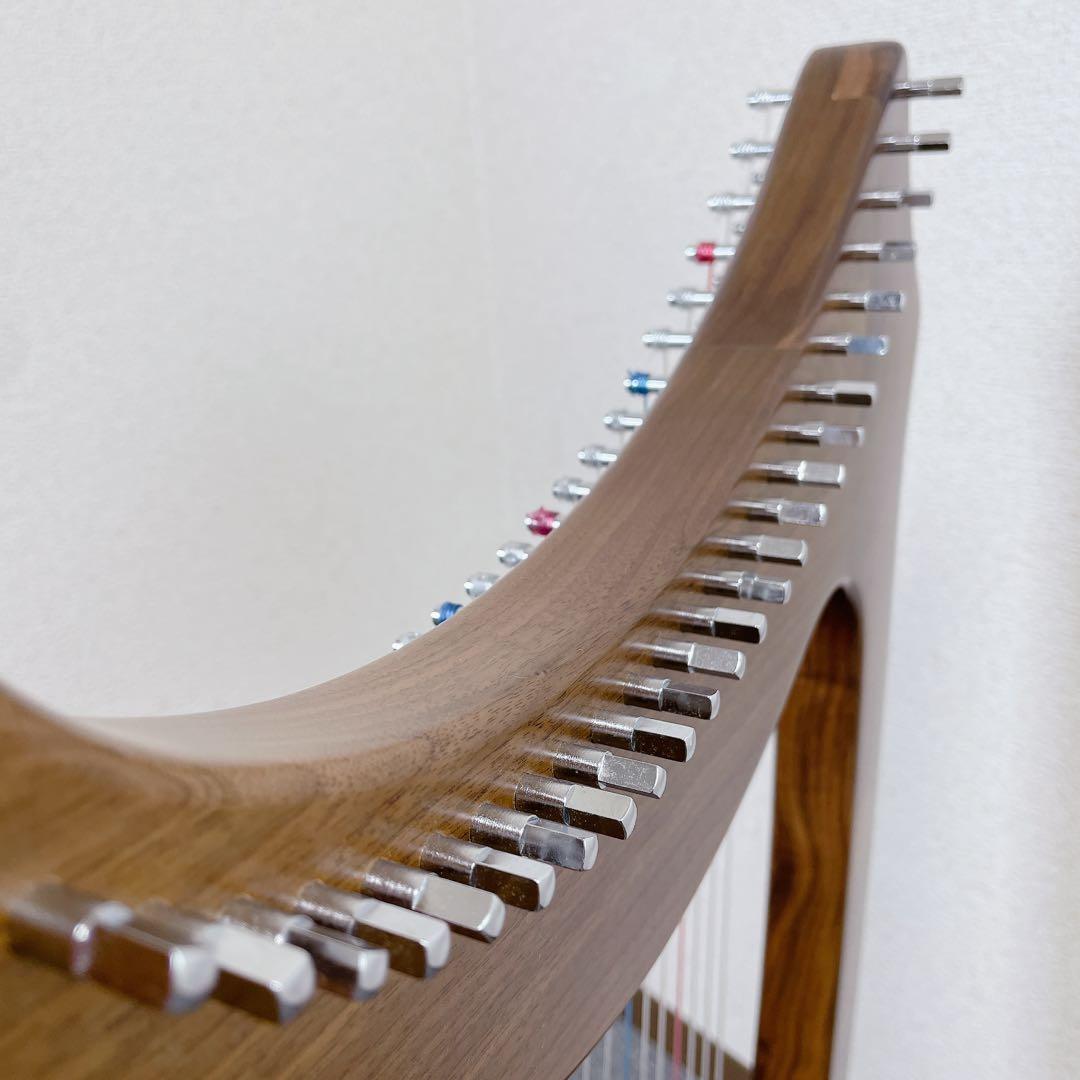 25年製 AOYAMA ハープ 25s 25弦 サウルハープ ブラウン