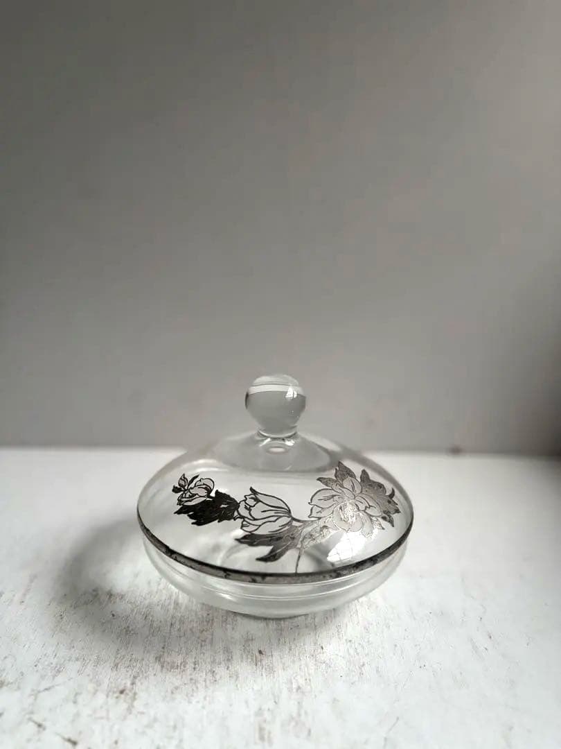 808 フランス パリ 蚤の市購入 美しいボンボニエール ガラス