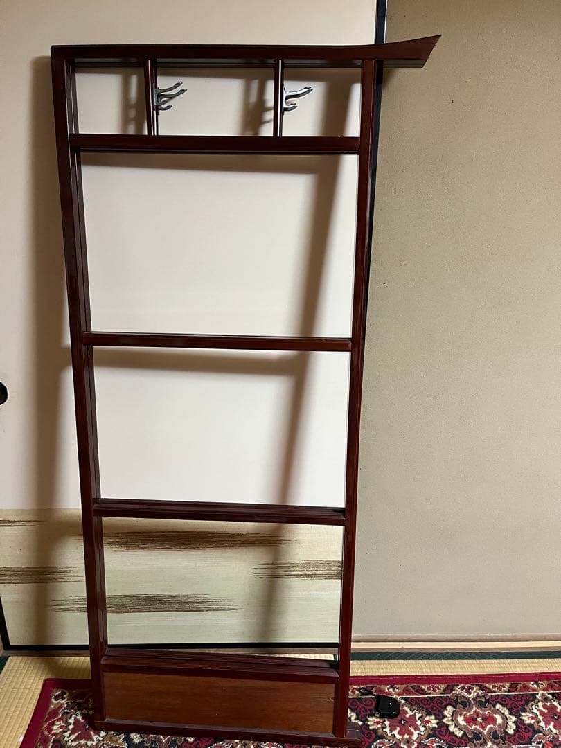 昭和レトロ木製 衣紋掛け ハンガーラック 折り畳み式 古道具 古民家 衣桁