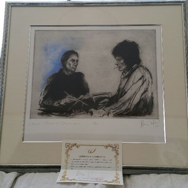 ロンウッド絵画(ローリングストーンズ ギタリスト) ロン・ウッド