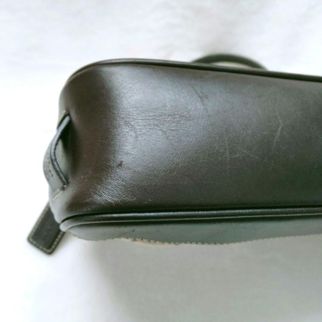 コーチ アクセサリーポーチ ハンドバッグ キャンバス レザー シグネチャー