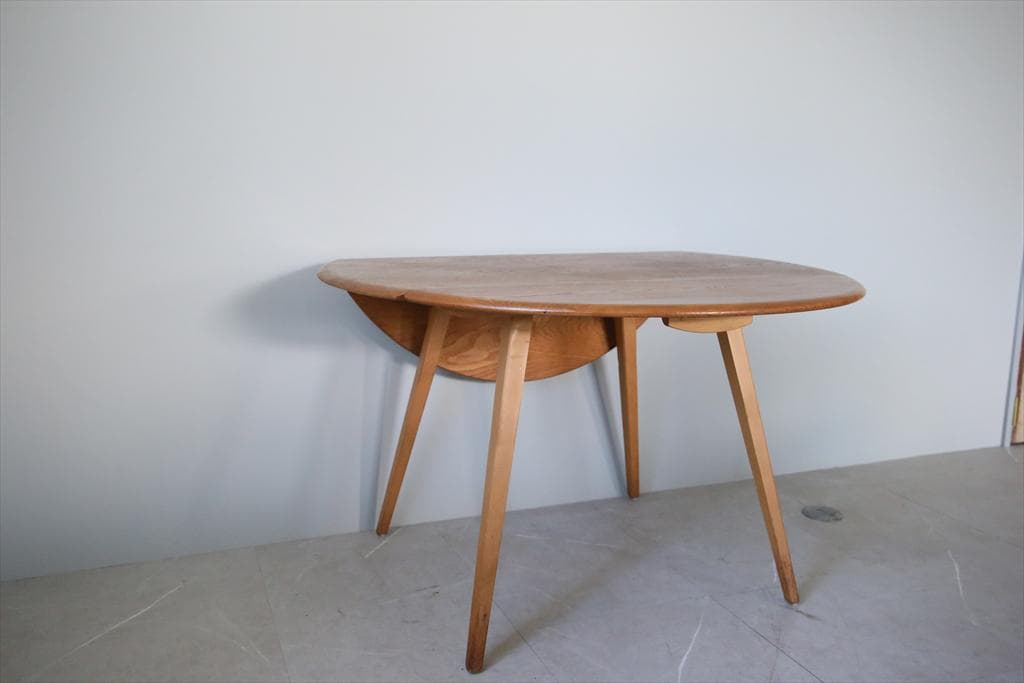 英国アンティークアーコールドロップリーフテーブル/ダイニング机(84-312)