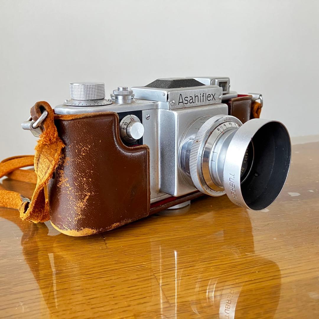 Asahiflex アサヒフレックス 一眼レフカメラ 革ケース付き