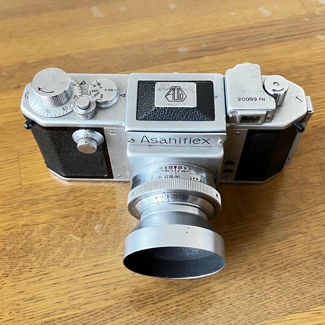Asahiflex アサヒフレックス 一眼レフカメラ 革ケース付き
