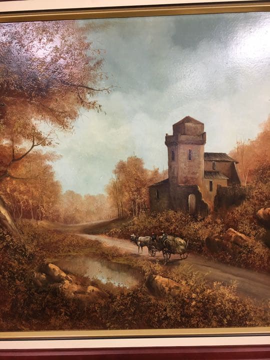 油絵原画 直筆(手描き)肉筆画 イタリアの画家オノフリオ